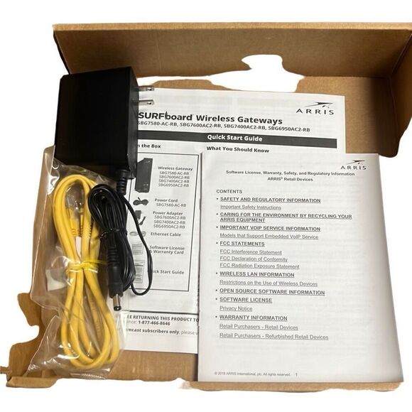 Arris SURFboard SBG6950AC2 AC1900 DOCSIS 3.0 WiFi 5 Cable Modem Router Refurb - Picture 2 of 5